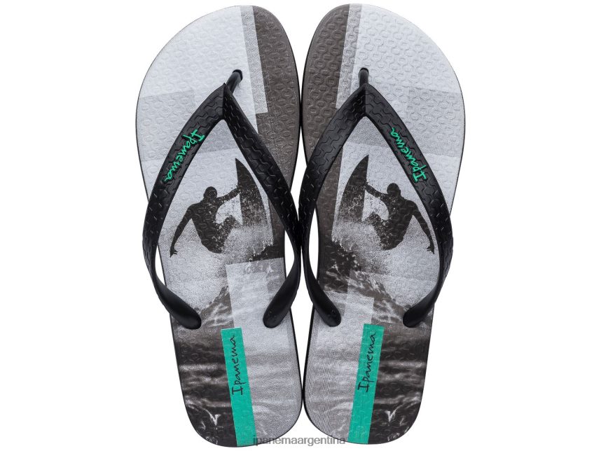 hombres negro Ipanema estampado de verano calzado 082D62498