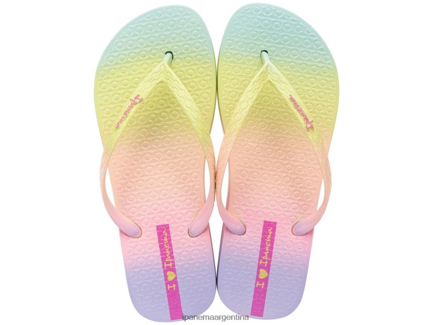 mujer arcoiris pastel Ipanema vibraciones de california calzado 082D6296