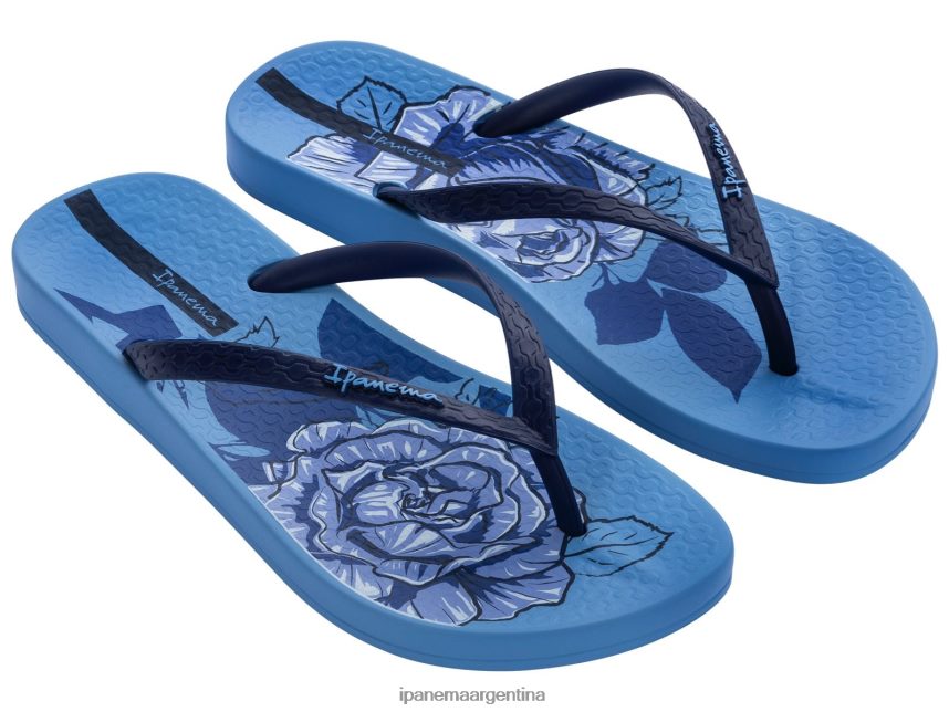 mujer azul Ipanema flor anatómica calzado 082D6229