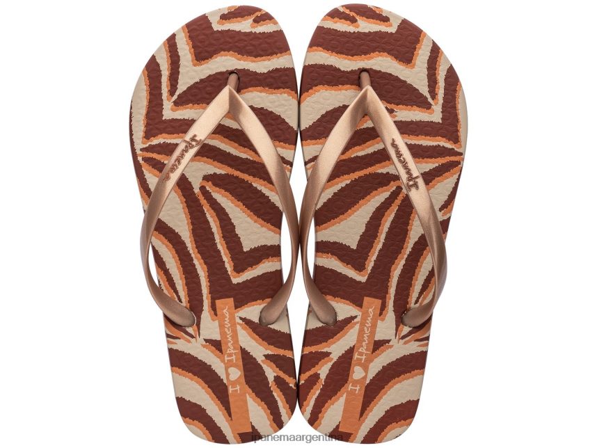 mujer bronce Ipanema estampado de camuflaje de animales calzado 082D62170