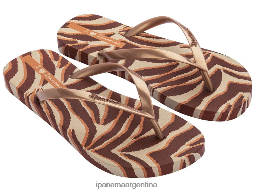 mujer bronce Ipanema estampado de camuflaje de animales calzado 082D62170