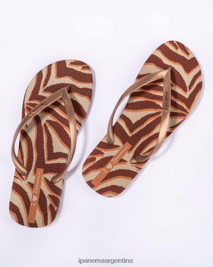 mujer bronce Ipanema estampado de camuflaje de animales calzado 082D62170