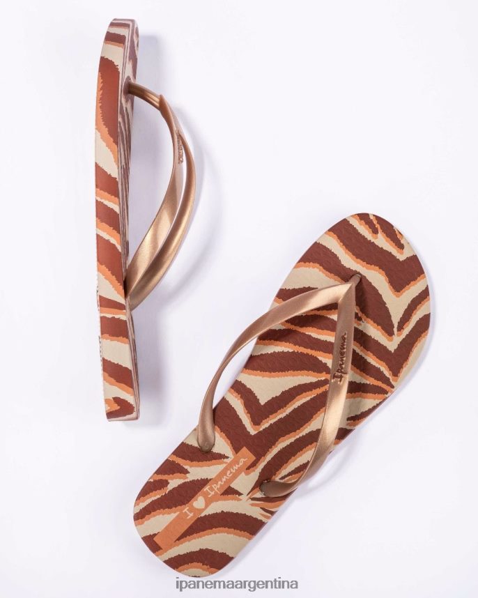 mujer bronce Ipanema estampado de camuflaje de animales calzado 082D62170