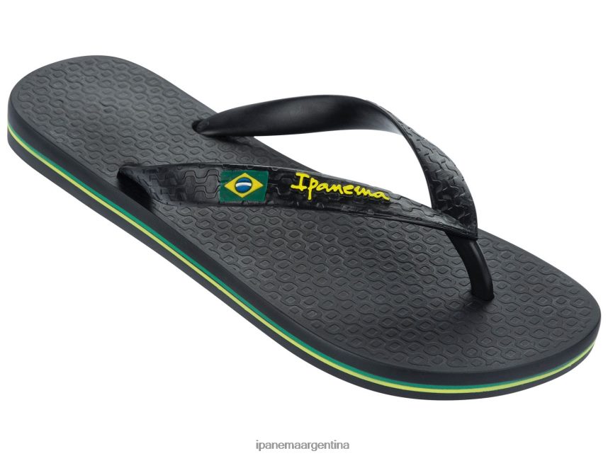 mujer negro Ipanema bandera clásica de brasil calzado 082D621