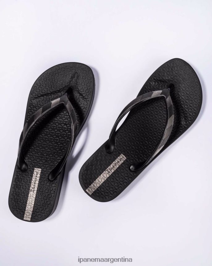 mujer negro Ipanema cuña de malla tex calzado 082D62203