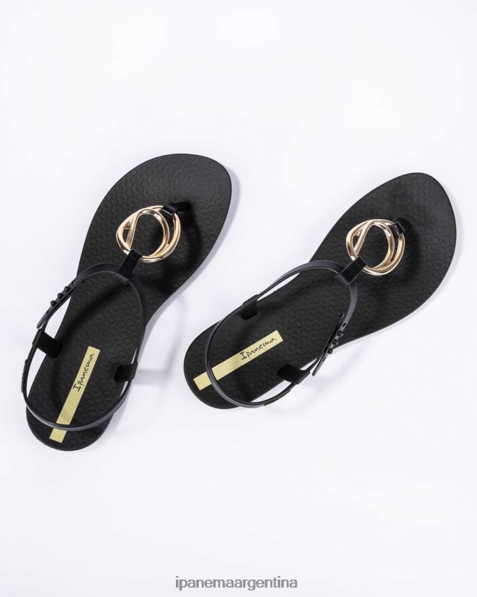 mujer negro Ipanema lazo para sandalia con dije calzado 082D6245