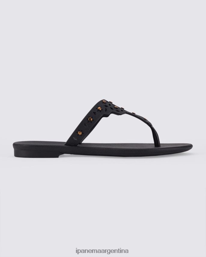 mujer negro Ipanema tanga bohemia calzado 082D62138