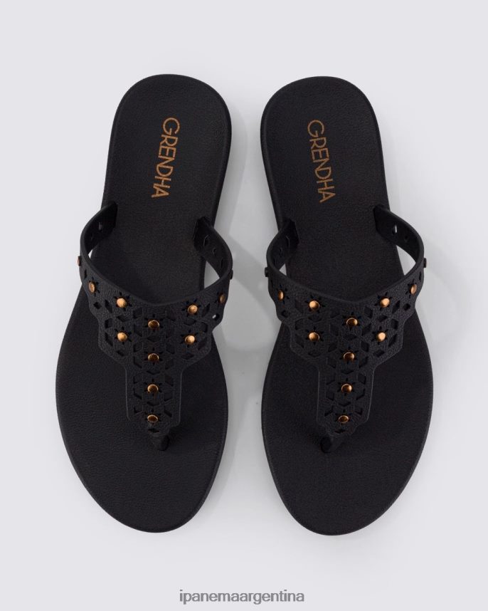 mujer negro Ipanema tanga bohemia calzado 082D62138