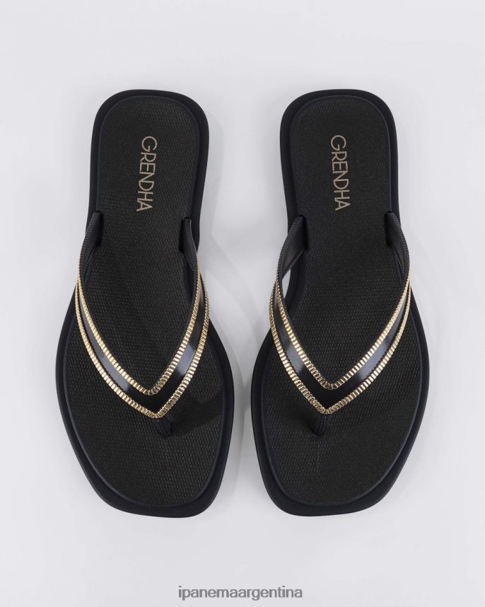 mujer negro Ipanema tanga cajú calzado 082D62141