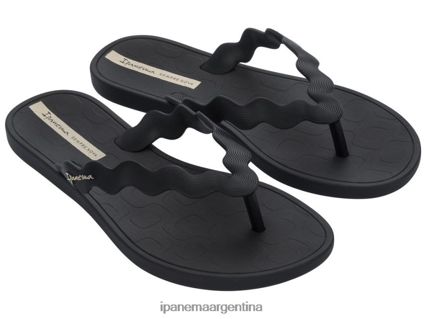 mujer negro Ipanema zigzag calzado 082D62213