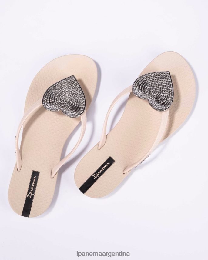 mujer punto marfil plateado Ipanema corazón maxi calzado 082D62210