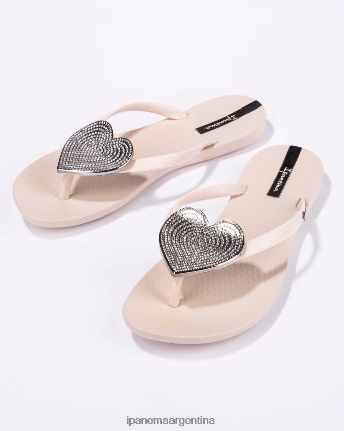 mujer punto marfil plateado Ipanema corazón maxi calzado 082D62210