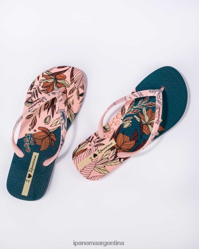 mujer rosa Ipanema bomba de flores calzado 082D62103